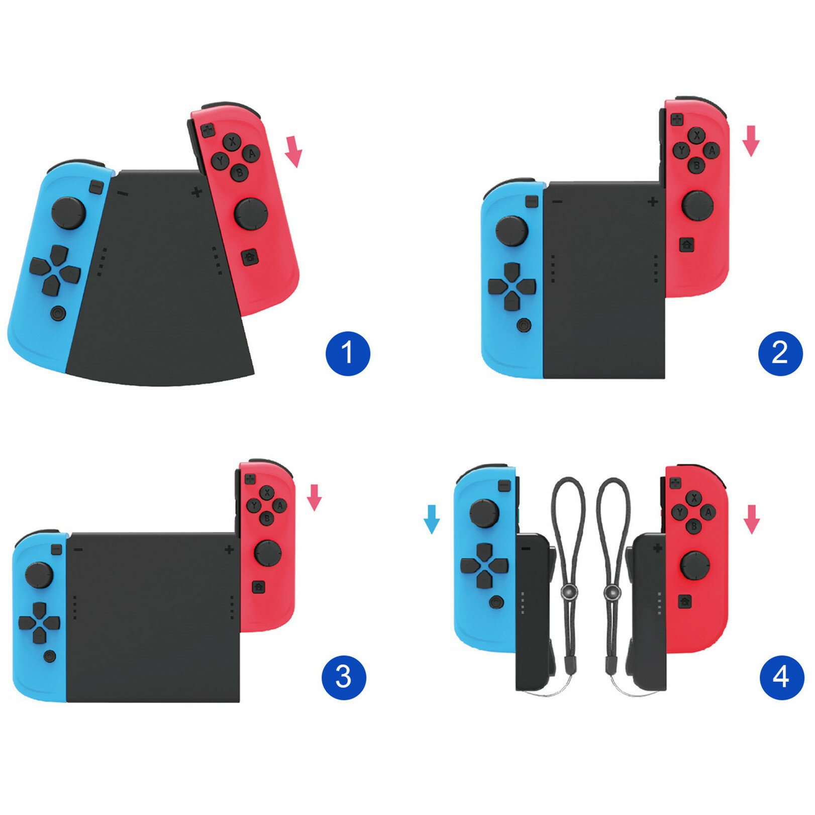 Switch手柄5合1聯結器套裝NS joycon左右小手柄聯結器TNS-19021
