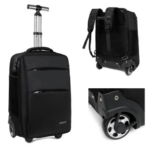 背包 牛津布大容量商務旅行可登機行李箱18寸輕便雙肩拉桿背包男女書包 交換禮物