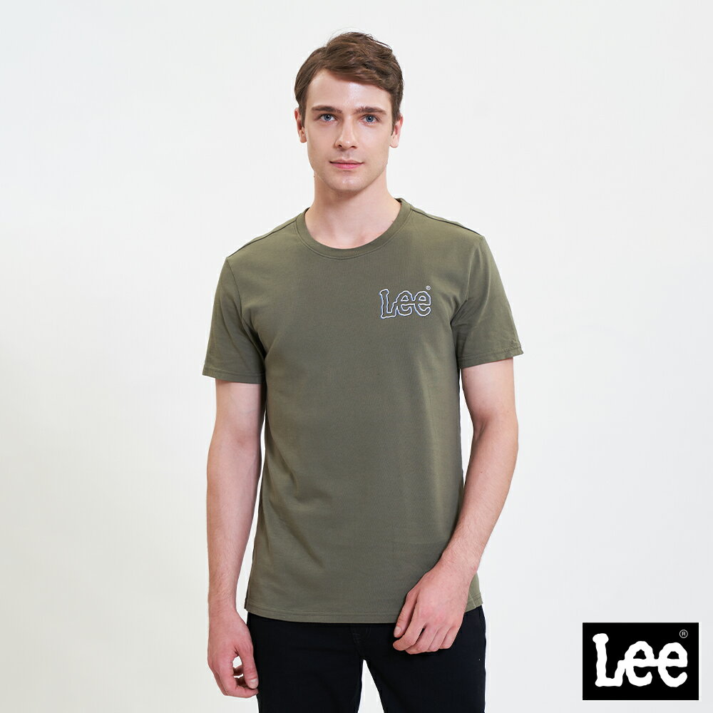 Lee 雙色線條套印鏤空小LOGO短袖T恤 男 Modern 共四色