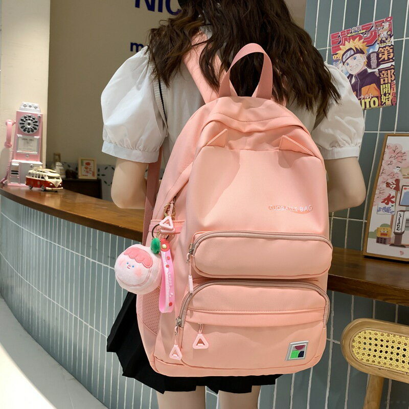 新款學生雙肩包韓版時尚原宿風初高中校園書包大容量旅行電腦背包204