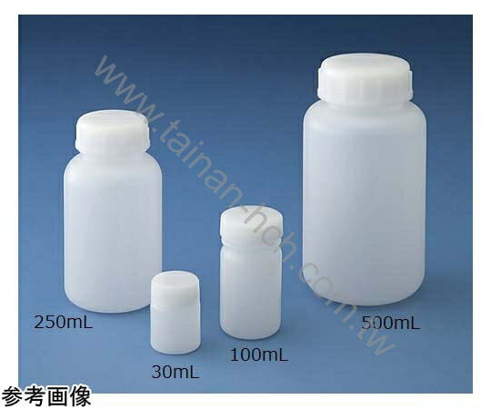 日本NIKKO 日製PE圓型廣口瓶/標準規格瓶(本色)100ml/250ml/500ml 附內塞 無刻度