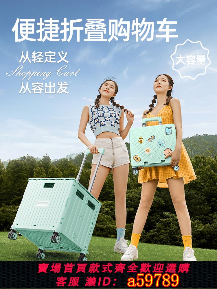【臺灣公司 可打統編】買菜車小拉車拿取快遞便攜折疊購物車擺攤小推車家用拉桿手拉拖車