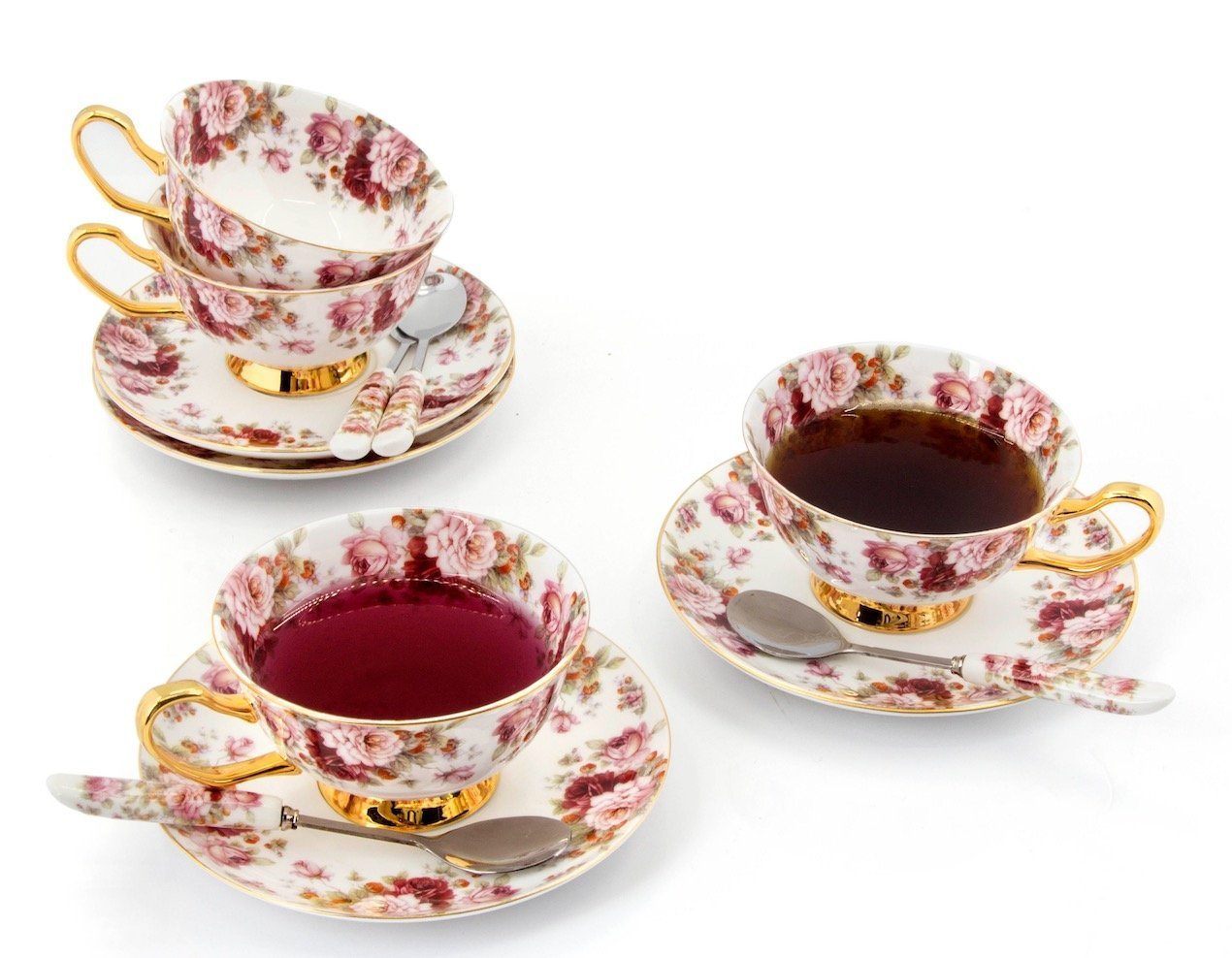 New Shining Image Porcelain Tea Cup And Saucer Coffee Cup Set