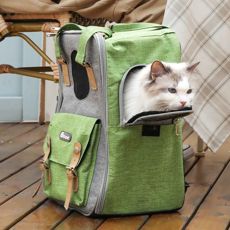 貓包外出便攜籠子寵物出門貓咪狗狗帆布雙肩太空艙背包貓書包狗手提袋大容量 小山好物