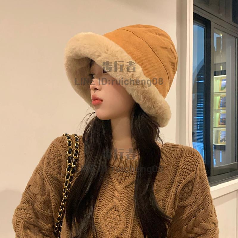 秋冬加厚毛絨保暖漁夫帽女防寒防風護耳盆帽北方冬天卷邊蒙古帽子【步行者戶外生活館】