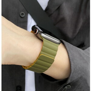 Apple watch錶帶 防水錶帶 矽膠磁吸錶帶 適用 S8 7 6 5 SE代蘋果手錶錶帶41 45 49mm