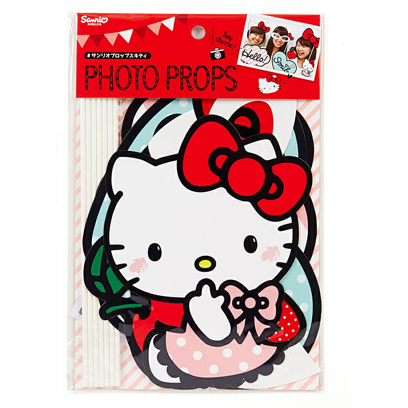 【震撼精品百貨】Hello Kitty 凱蒂貓 KITTY拍照配件組-紅蝴蝶結 震撼日式精品百貨