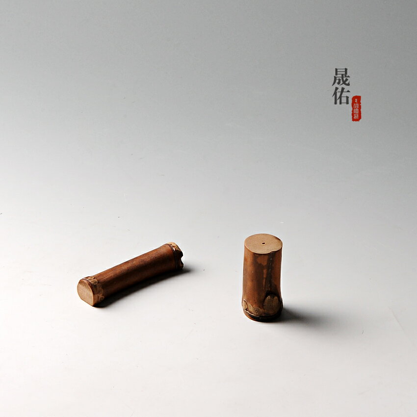 功夫茶具配件竹根 壺蓋托 手工紫竹節 蓋置 茶道零配夾置筆置擱架