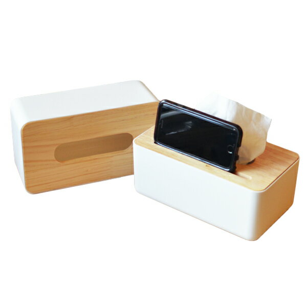 木紋手機架面紙盒 抽取木質蓋衛生紙盒 桌面紙巾盒 北歐風衛生紙盒 收納盒 居家收納 贈品禮品