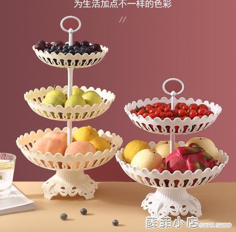 水果盤客廳茶幾家用簡約網紅款多層北歐ins輕奢風零食盤盆水果籃【摩可美家】