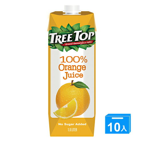 樹頂100%純柳橙汁1Lx10入/箱【愛買】