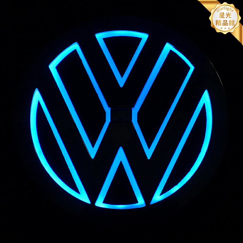 【原廠升級】發光車標 大眾車標燈 發光尾標 發光LOGO 邁騰高爾夫途觀寶來尚酷CC 5D立體發光 原車孔位 無損安裝 夜間迎賓