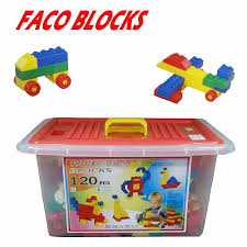 【FACO BLOCKS】快樂堆高120pcs積木組 (含扣整理箱)