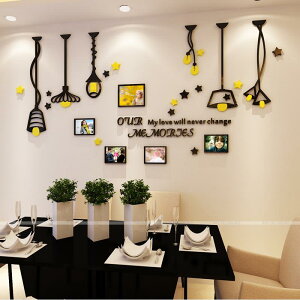 ins北歐風照片墻亞克力3d立體墻貼客廳臥室餐廳背景墻面裝飾貼畫