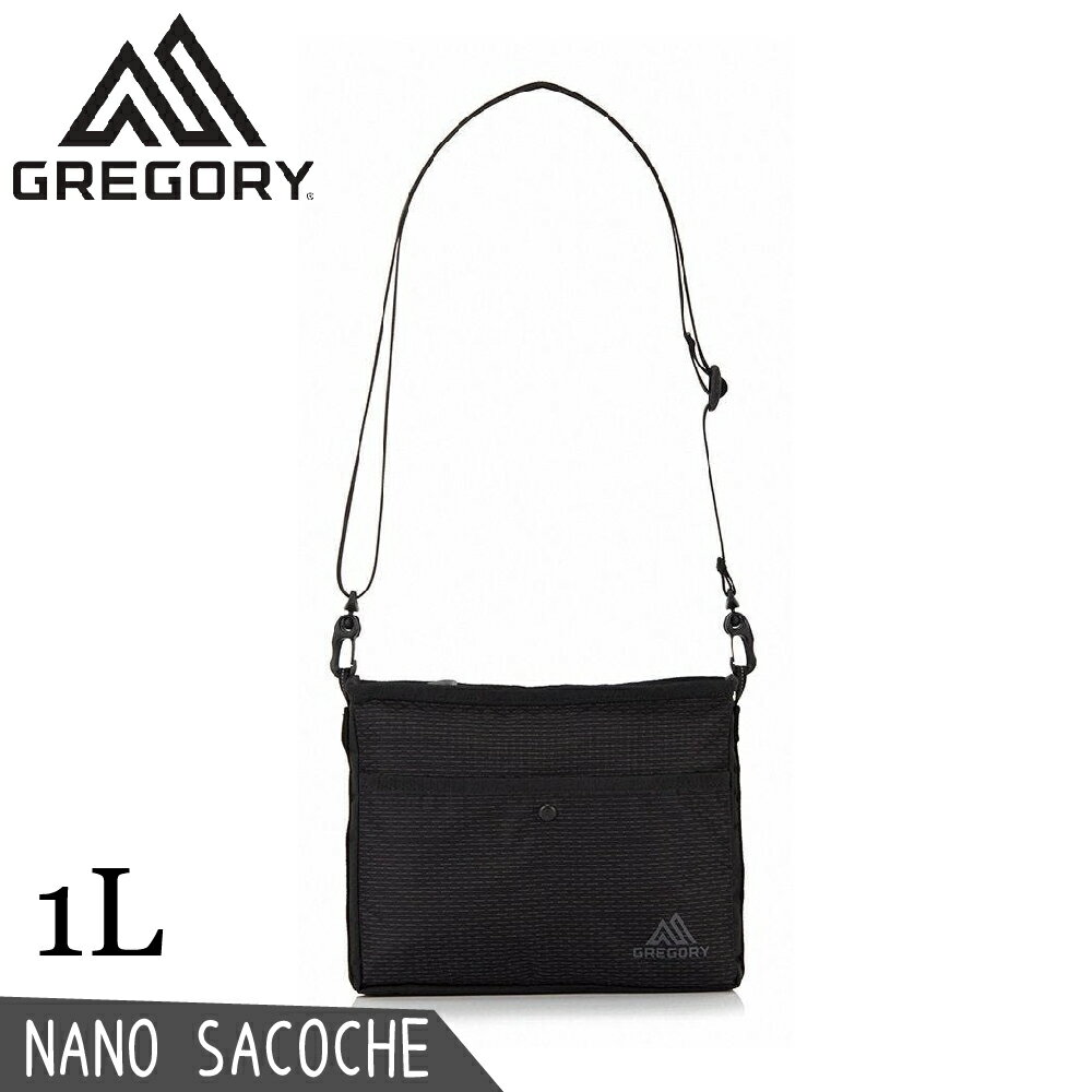 【GREGORY 美國 1L SNANO SACOCHE斜背包《光學黑》】154076/側背包/隨身包/休閒包
