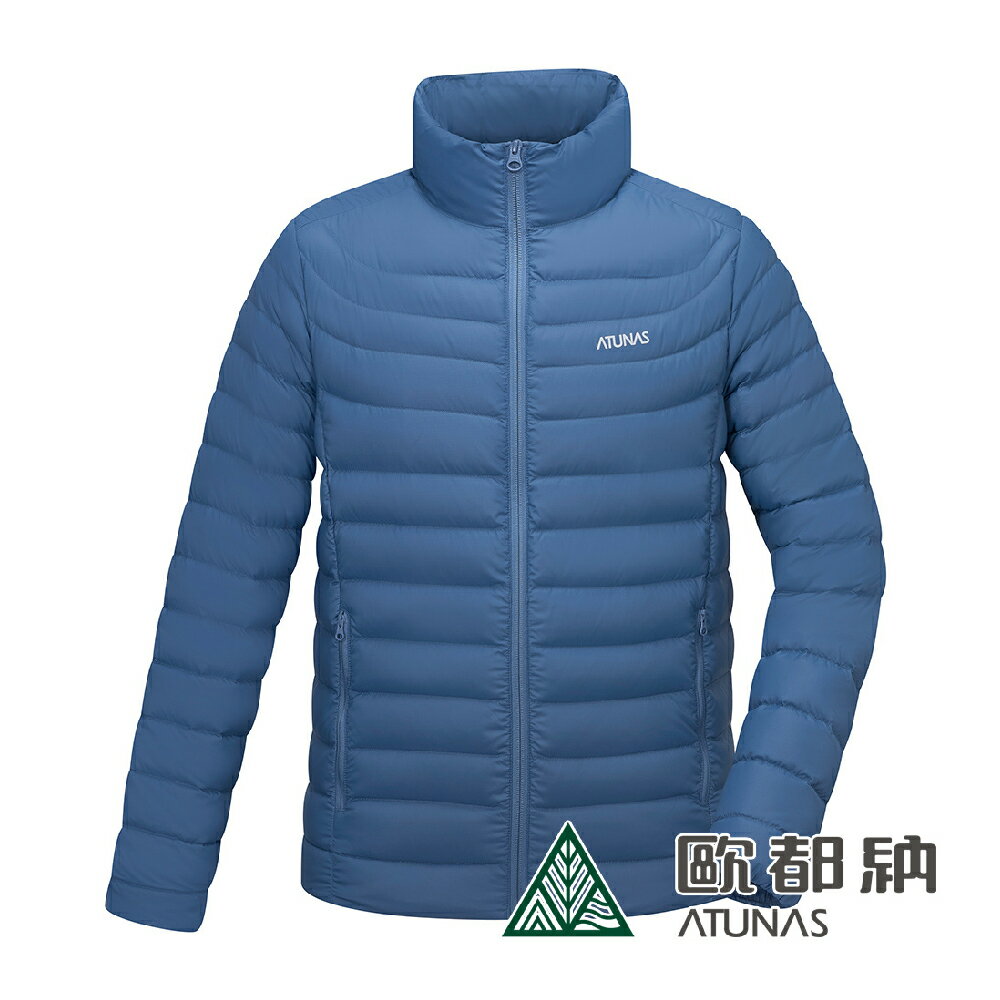 【ATUNAS 歐都納 男款 KEEP WARM輕量羽絨外套《霧藍》】A1GA2234M/保暖機能外套