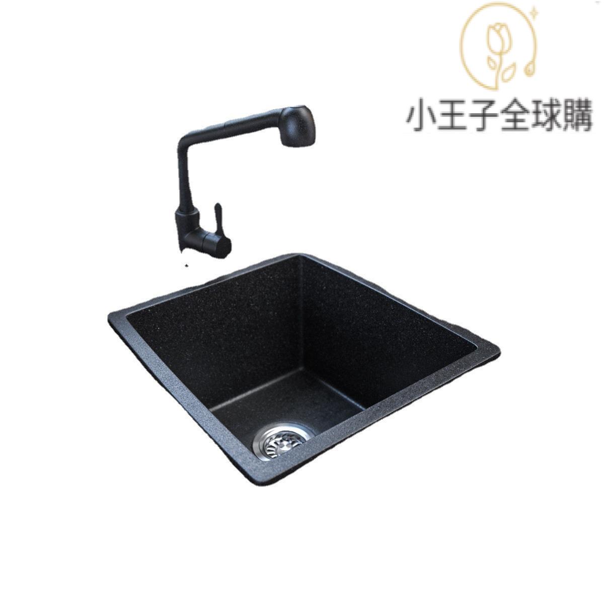【公司現貨免運速發】開發票 支援客製【cupc認證】梯形單槽臺下廚房洗碗水池小戶型日式石英石水槽