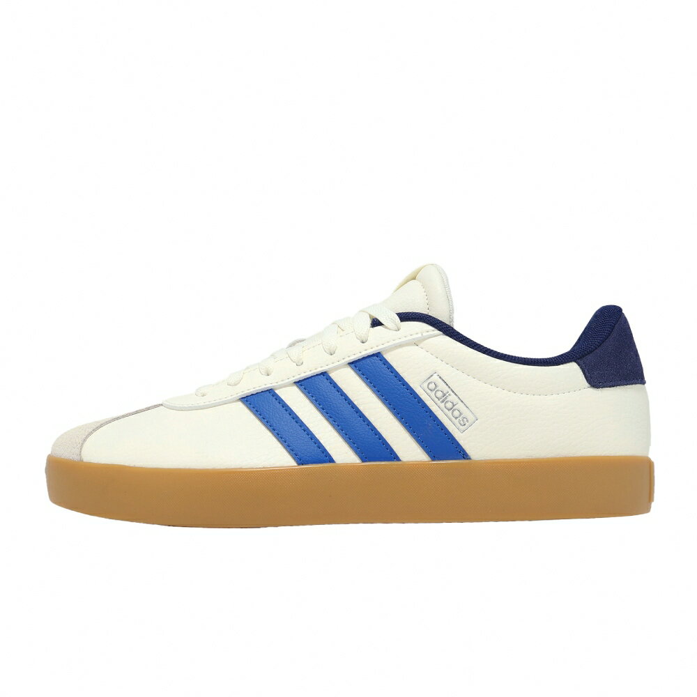 adidas 休閒鞋 VL Court 3.0 男鞋 米白 藍 膠底 復古 愛迪達 JR8634