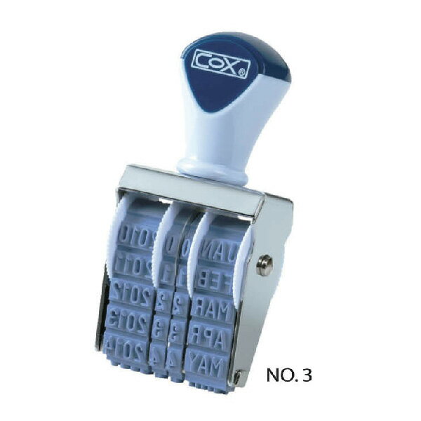 COX 三燕 3號字 英文 日付印 字高4.4mm /個 NO.3【CUBE卡最高10%回饋】