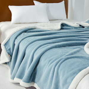 A類雙層玉狐絨毛毯冬季加厚保暖毯子珊瑚絨蓋毯春秋午睡毯床上用