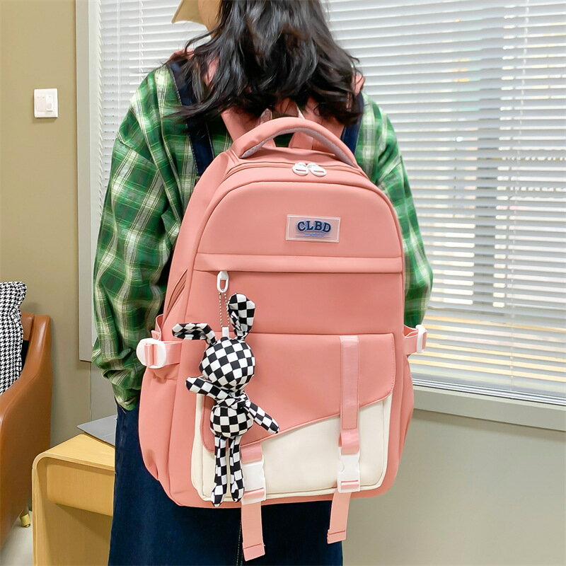 開學季新款男女學生雙肩包韓版大容量初高中校園書包戶外旅行背包204