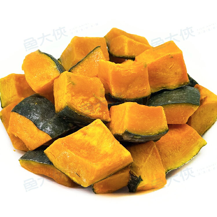 熟凍-南瓜塊(1kg/包)#帶皮切塊-1I4B【魚大俠】AR043