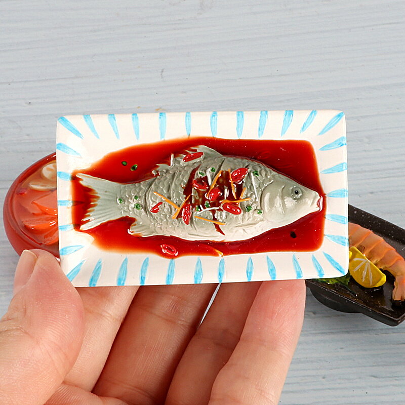 美食冰箱貼家常菜模型道具磁貼3d立體創意磁鐵家居裝飾品