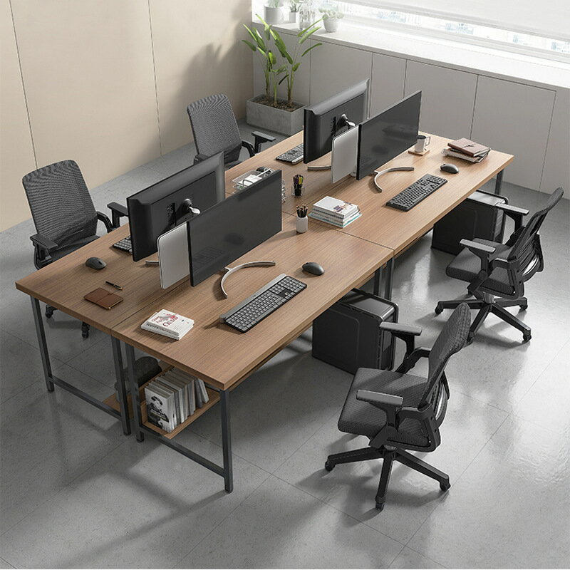 APP下單享點數9% 辦公桌簡約現代職員雙人位桌子辦公室屏風簡易電腦桌員工桌椅組合