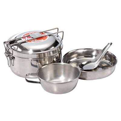 柏斯多#304雙層圓形便當盒14cm【九乘九購物網】