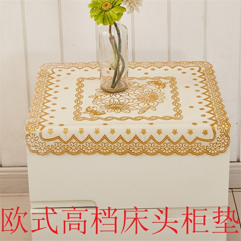 歐式燙金床頭櫃桌布餐墊杯墊電視櫃裝飾墊櫃子墊茶幾墊餐桌布墊