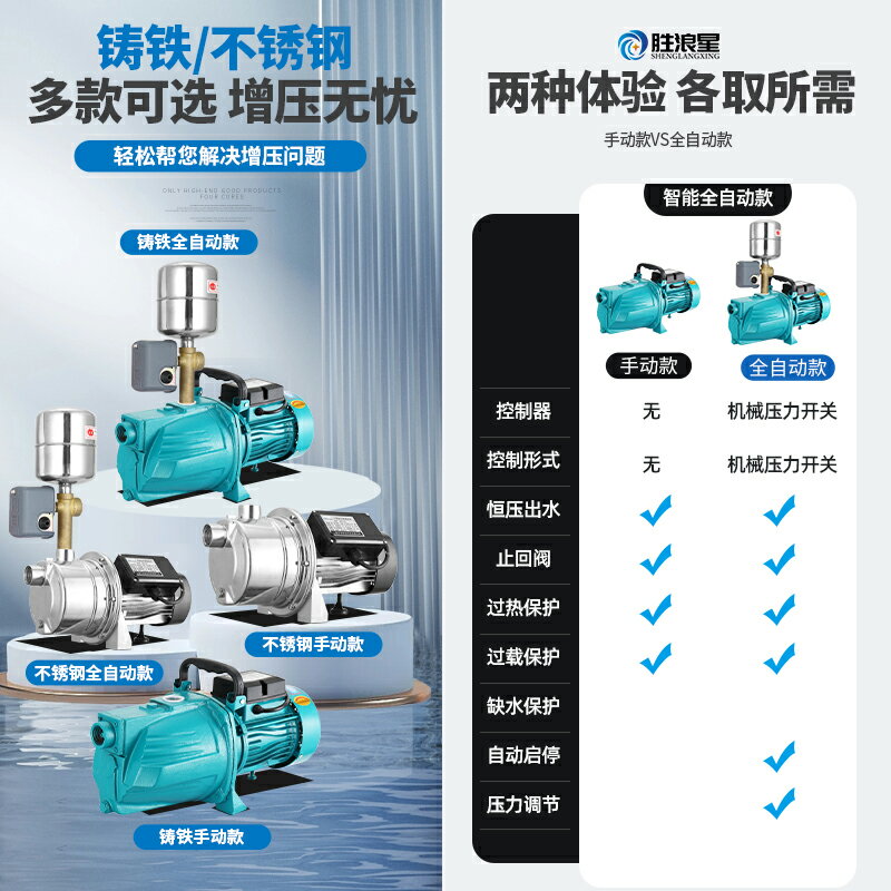 自吸泵噴射泵家用220V全自動自來水吸水泵抽井水增壓泵靜音抽水泵