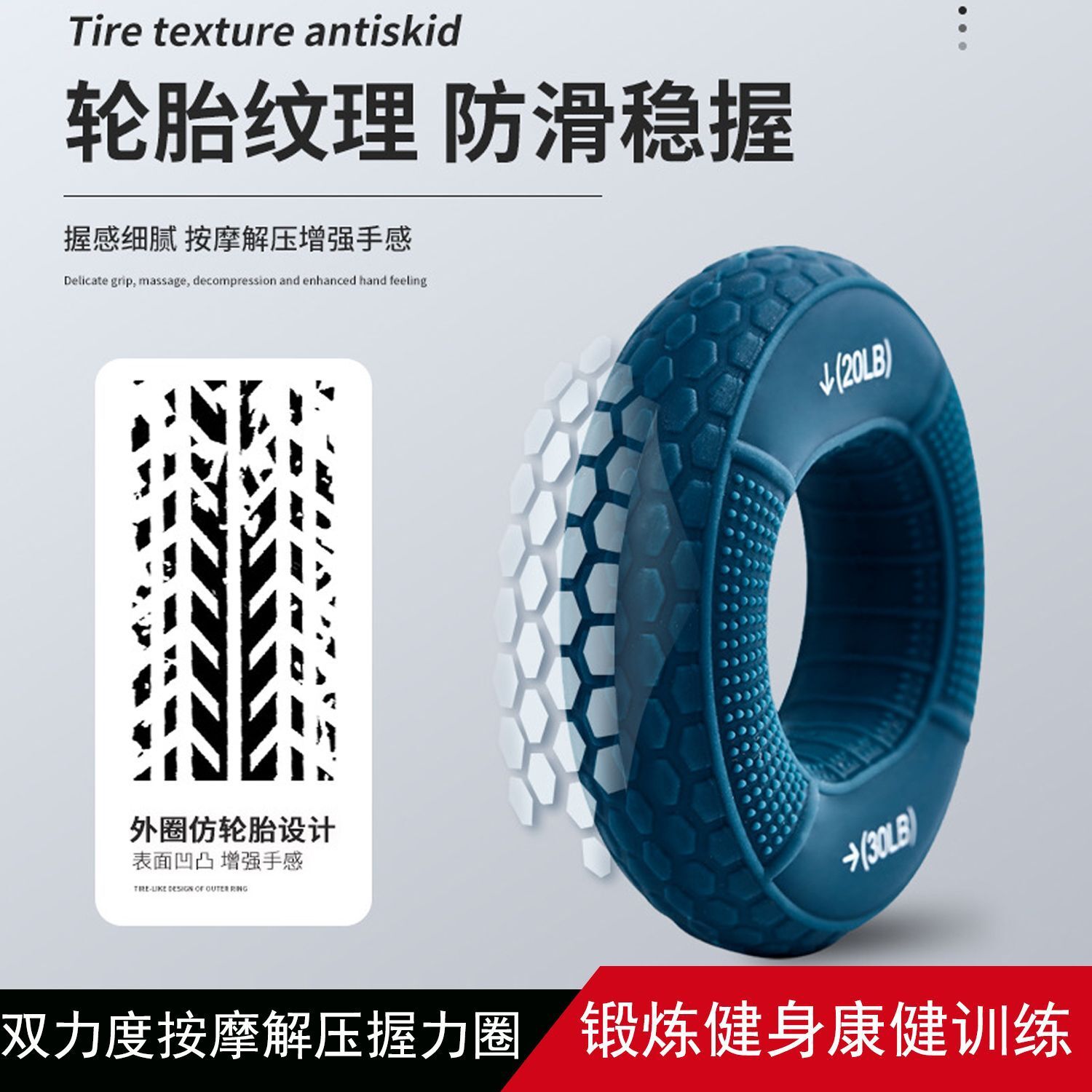 矽膠手指握力圈成人手腕握力器手部力量康復訓練雙力度學生家用【尚宜家居】