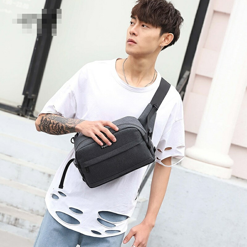 【巴黎精品】現貨+預購 胸包牛津布側背包-防潑水休閒腰包USB男包包a1cx44