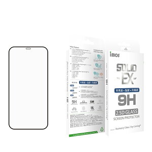 iMOS iPhone 12 系列 點膠2.5D窄黑邊防塵網 玻璃螢幕保護貼【APP下單最高22%點數回饋】