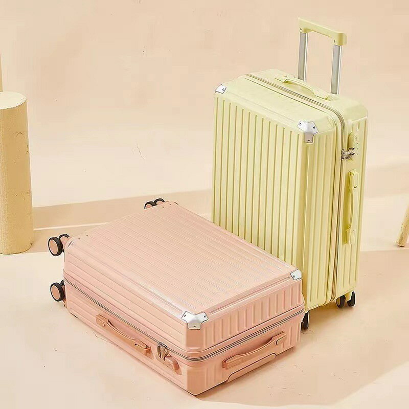新款行李箱萬向輪拉桿箱皮箱男女學生時尚旅行箱大容量密碼箱子