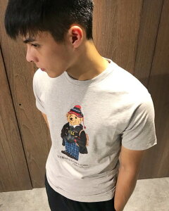 美國百分百【Ralph Lauren】短袖T恤 RL T-shirt 小熊 泰迪熊 P-Bear 灰 XS號 J537