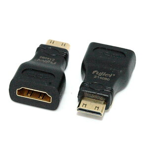 fujiei Mini HDMI(公)對HDMI(母)鍍金轉接頭 HDMI1.4版