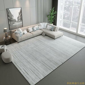 客廳地毯臥室灰色北歐現代簡約沙發茶幾毯輕奢床邊高級家用地墊支持尺寸可水洗