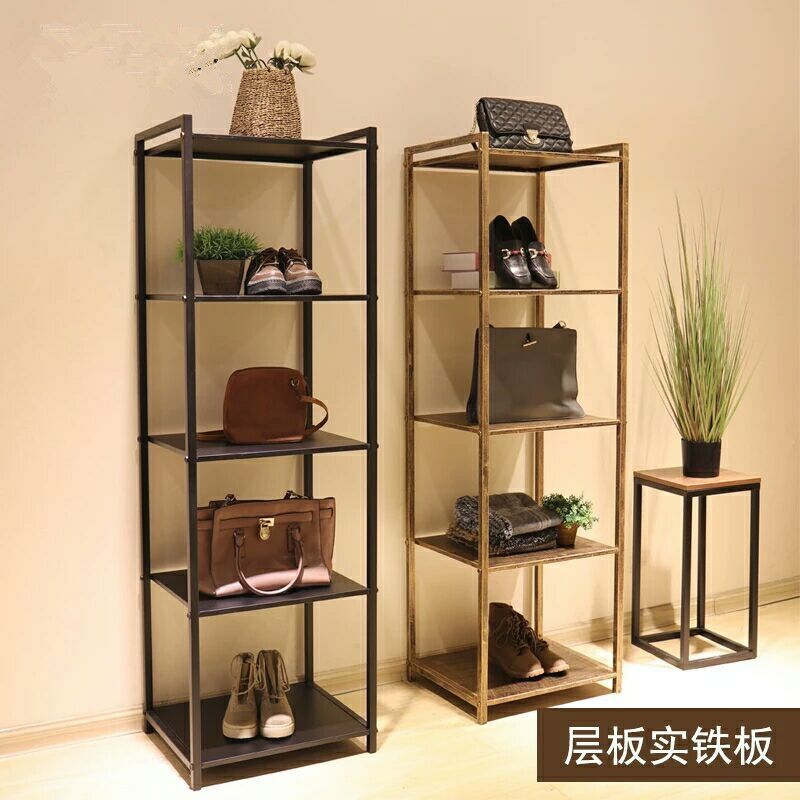 附發票 服裝店置物架落地多層收納衣帽架臥室男女鞋包包展示貨架擺放家用 快速出貨