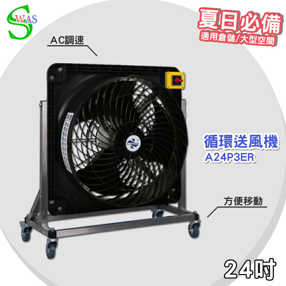 工廠直售】獅皇24吋AC移動循環送風機A24P3ER 工業扇大型風扇大型送風扇