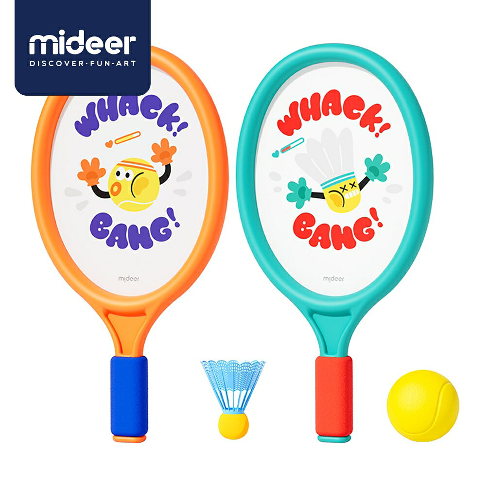 【拼圖貓】OS - mideer-兒童入門安全球拍(內附網球&羽毛球) MD-1370