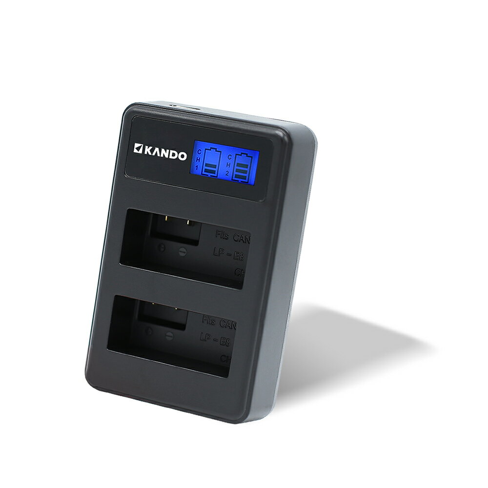 適用Canon LP-E8 相機電池充電器 液晶雙槽充電器 USB充電