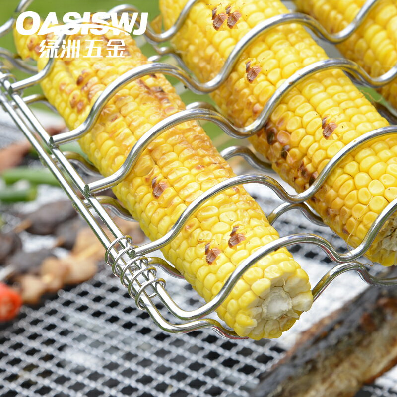 烤魚夾子燒烤工具用品不銹鋼烤玉米烤肉烤菜夾板長方形家用戶外大
