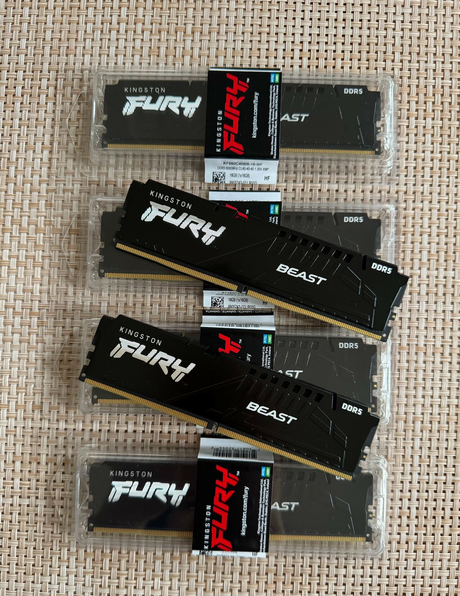 金士頓DDR5 32G套裝 16G 6000 5600 5200 駭客神條 FURY野獸系列【北歐居家生活】