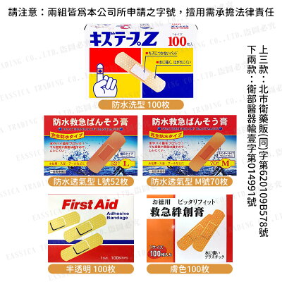 日本原裝 可志絆創繃帶 防水透氣型OK繃 M型、L型 膚色