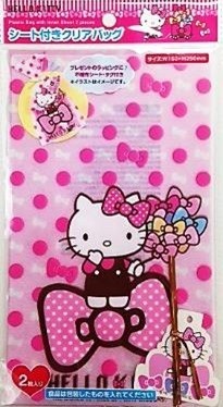 大賀屋 Hello Kitty 不織布 包裝袋 2入附魔棒 密封 禮物袋 糖果袋 三麗鷗 KT 凱蒂貓 日貨 J00013048