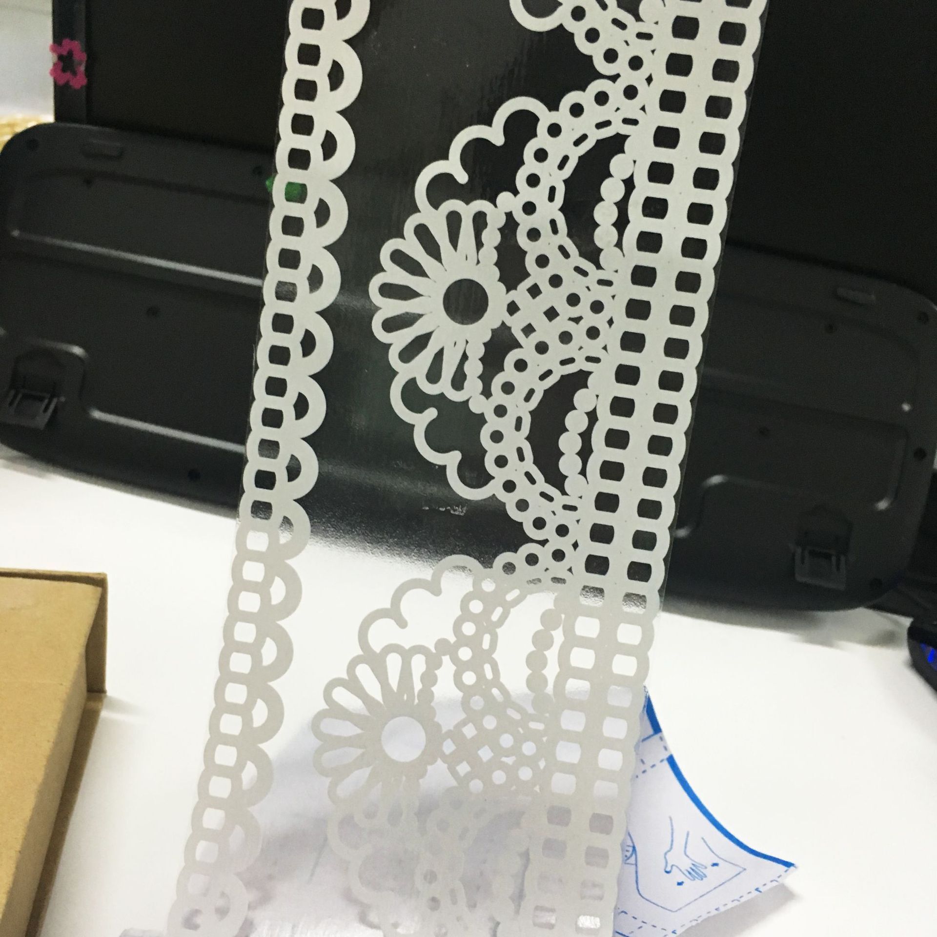 現代玻璃貼 門店裝飾鏡子蕾絲花朵貼紙 創意客廳環保腰線批發【尚宜家居】