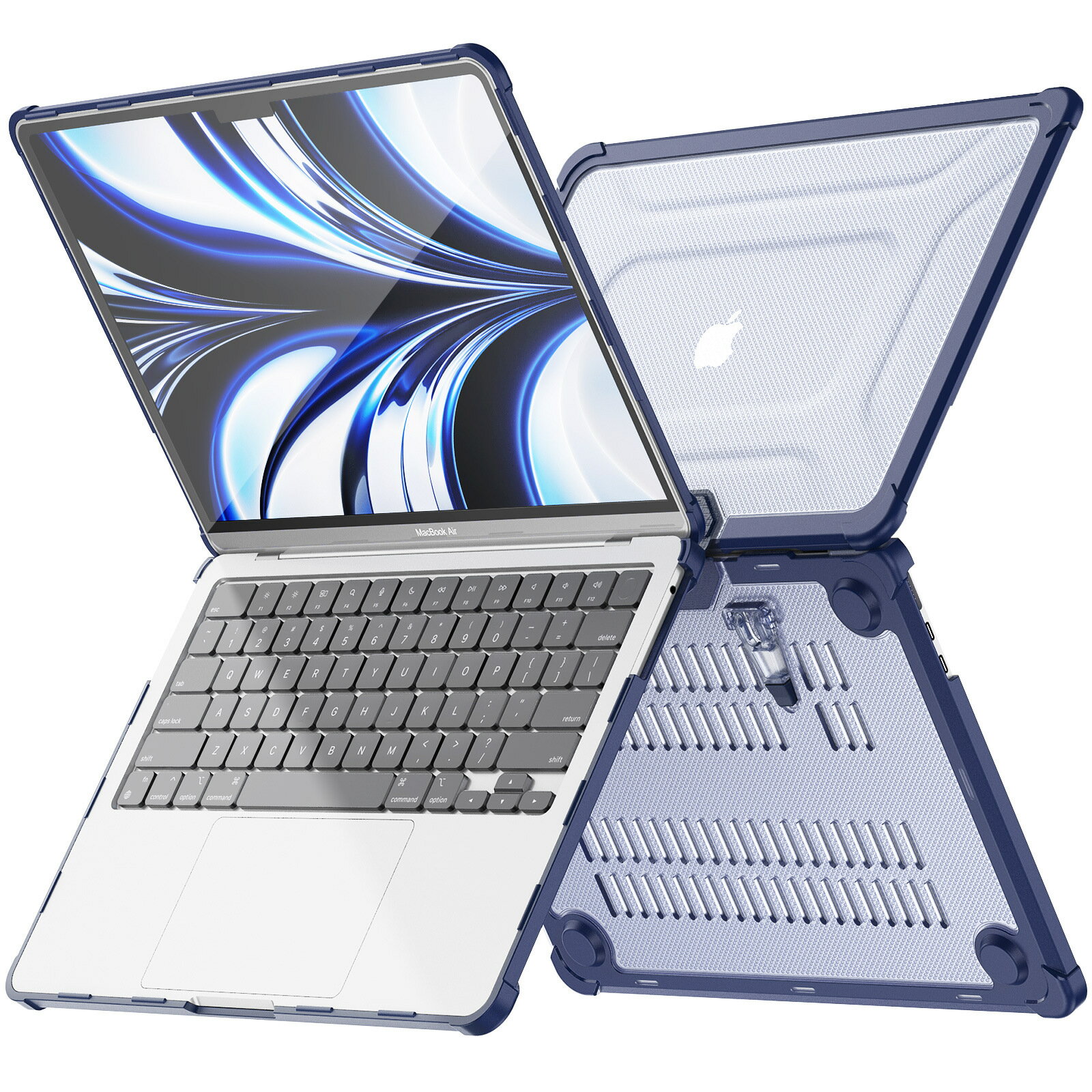 MacBookAir13.6寸M2 A2681保護殼M3 A3113蘋果筆記本電腦隱藏支架418