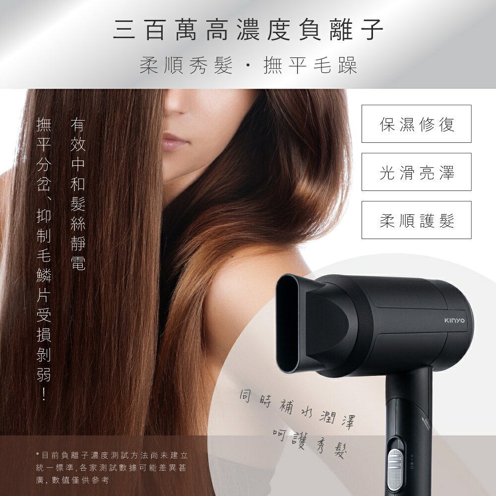 【KINYO】輕量負離子摺疊 吹風機 (KH-9525) 美髮 造型 大風量 美髮 1000W 3