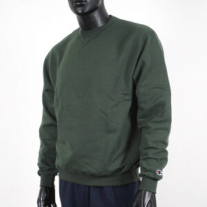 Champion [S600-33C] 男 長袖上衣 大學T 美規 高磅數 運動 休閒 內刷毛 保暖 舒適 穿搭 深綠